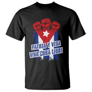 Patria y Vida Cuba Libre T Shirt Cuba Flag Fist Freedom Movement TS11 Black Print Your Wear