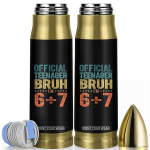 13th Birthday 67 Meme Bullet Tumbler Official Teenager Bruh I Am Six Seven Retro 13 Years Old TS11 Black Print Your Wear