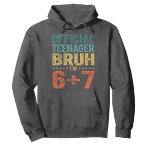 13th Birthday 67 Meme Hoodie Official Teenager Bruh I Am Six Seven Retro 13 Years Old TS11 Dark Heather Print Your Wear