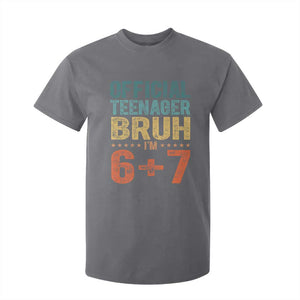 13th Birthday 67 Meme T Shirt For Kid Official Teenager Bruh I Am Six Seven Retro 13 Years Old TS11 Charcoal Print Your Wear