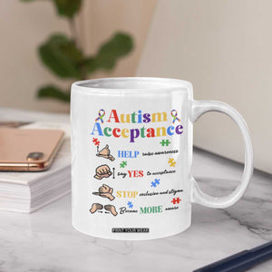 Autism Awareness Acceptance Hand Sign Language SPED Teacher Coffee Mug TS11 Print Your Wear