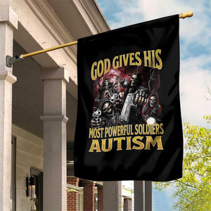 God Gives His Most Powerful Soldiers Autism Garden Flag Funny Hard Skeleton Meme TS11 Print Your Wear