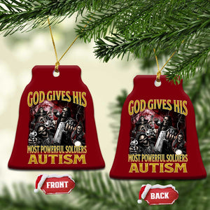 God Gives His Most Powerful Soldiers Autism Ceramic Ornament Funny Hard Skeleton Meme TS11 Print Your Wear