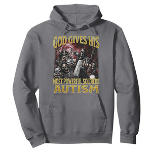 God Gives His Most Powerful Soldiers Autism Hoodie Funny Hard Skeleton Meme TS11 Charcoal Print Your Wear