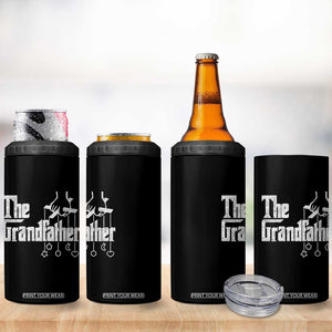 The Grandfather 4 in 1 Can Cooler Tumbler Funny Grandpa Italian Mafia Style Father's Day