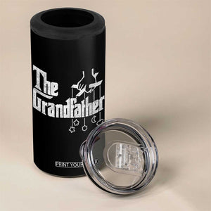 The Grandfather 4 in 1 Can Cooler Tumbler Funny Grandpa Italian Mafia Style Father's Day