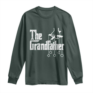 The Grandfather Long Sleeve Shirt Funny Grandpa Italian Mafia Style Father's Day