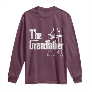 The Grandfather Long Sleeve Shirt Funny Grandpa Italian Mafia Style Father's Day