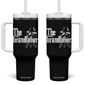 The Grandfather Tumbler With Handle Funny Grandpa Italian Mafia Style Father's Day