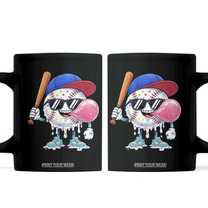 Baseball Bubble Gum Sports Game Day Coffee Mug TS11 Black Print Your Wear