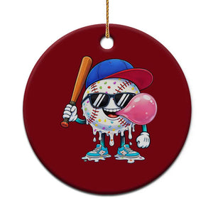 Baseball Bubble Gum Sports Game Day Ceramic Ornament TS11 1pc Red Print Your Wear