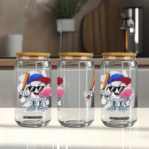Baseball Bubble Gum Sports Game Day Glass Can TS11 Print Your Wear