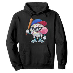 Baseball Bubble Gum Sports Game Day Hoodie TS11 Black Print Your Wear