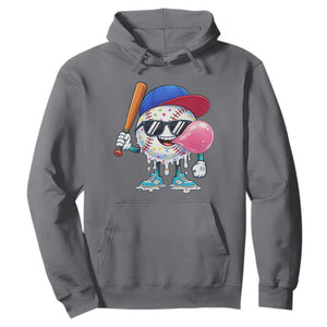 Baseball Bubble Gum Sports Game Day Hoodie TS11 Charcoal Print Your Wear