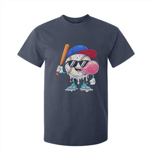 Baseball Bubble Gum Sports Game Day T Shirt For Kid TS11 Navy Print Your Wear
