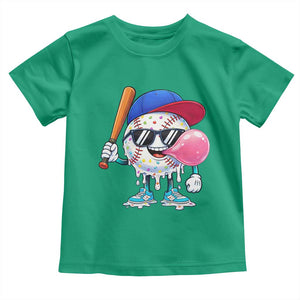 Baseball Bubble Gum Sports Game Day Toddler T Shirt TS11 Irish Green Print Your Wear