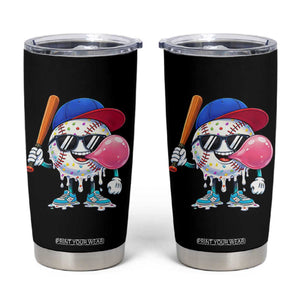 Baseball Bubble Gum Sports Game Day Tumbler Cup TS11 Black Print Your Wear