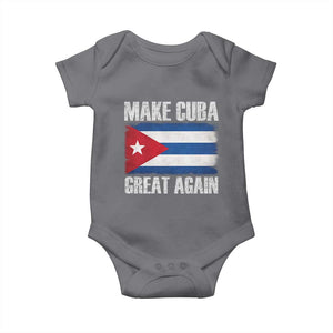 Make Cuba Great Again Baby Onesie Vintage Cuban Map TS11 Charcoal Print Your Wear