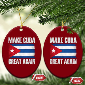 Make Cuba Great Again Ceramic Ornament Vintage Cuban Map TS11 Print Your Wear