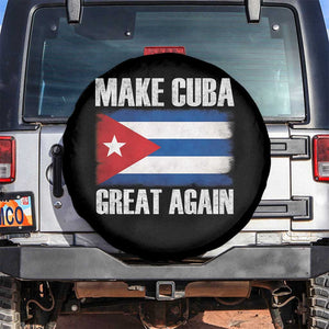 Make Cuba Great Again Spare Tire Cover Vintage Cuban Map TS11 No hole Black Print Your Wear