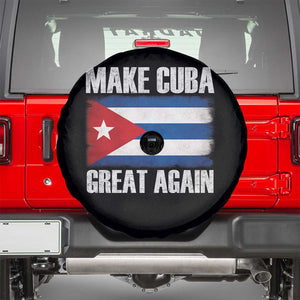 Make Cuba Great Again Spare Tire Cover Vintage Cuban Map TS11 Black Print Your Wear