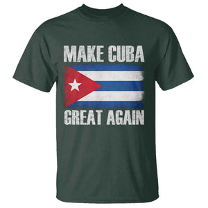 Make Cuba Great Again T Shirt Vintage Cuban Map TS11 Dark Forest Green Print Your Wear