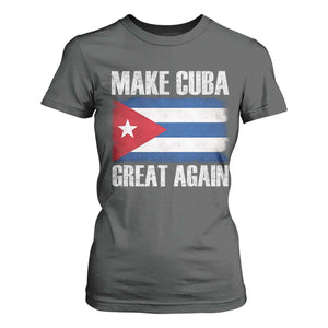 Make Cuba Great Again T Shirt For Women Vintage Cuban Map TS11 Dark Heather Print Your Wear