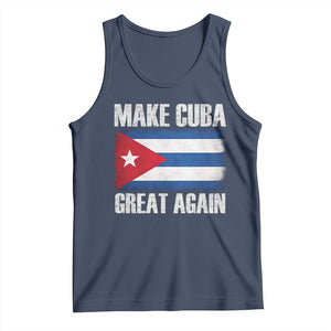 Make Cuba Great Again Tank Top Vintage Cuban Map TS11 Navy Print Your Wear