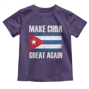 Make Cuba Great Again Toddler T Shirt Vintage Cuban Map TS11 Purple Print Your Wear