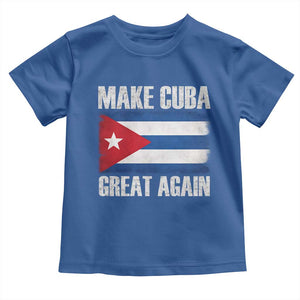 Make Cuba Great Again Toddler T Shirt Vintage Cuban Map TS11 Royal Blue Print Your Wear