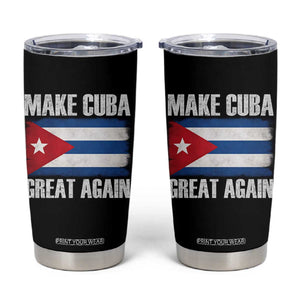 Make Cuba Great Again Tumbler Cup Vintage Cuban Map TS11 Black Print Your Wear