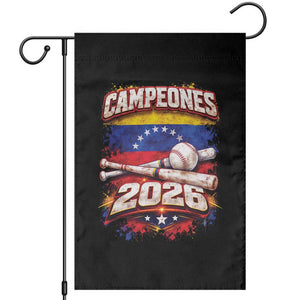 Venezuela Campeones 2026 Baseball Championship Garden Flag Vintage Venezuelan Flag TS11 Black Print Your Wear