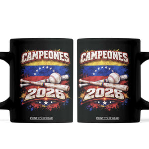 Venezuela Campeones 2026 Baseball Championship Coffee Mug Vintage Venezuelan Flag TS11 Black Print Your Wear