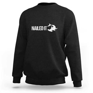 Funny Hammerhead Shark Sweatshirt Nailed It Shark Lover TS11 Black Print Your Wear