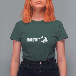 Funny Hammerhead Shark T Shirt For Women Nailed It Shark Lover TS11 Dark Forest Green Print Your Wear