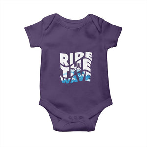 Surfing Baby Onesie Ride The Wave Surfer Boardsport Wave TS11 Purple Print Your Wear