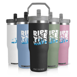 Surfing Flip Straw Tumbler Ride The Wave Surfer Boardsport Wave TS11 Print Your Wear
