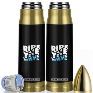 Surfing Bullet Tumbler Ride The Wave Surfer Boardsport Wave TS11 Black Print Your Wear