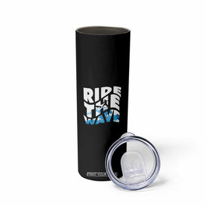 Surfing Skinny Tumbler Ride The Wave Surfer Boardsport Wave TS11 Print Your Wear