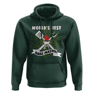 Grilling Barbecue Hoodie World's Best Grill Master BBQ Smoker TS11 Dark Forest Green Print Your Wear