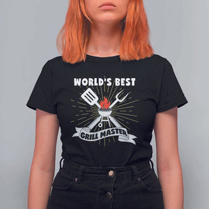 Grilling Barbecue T Shirt For Women World's Best Grill Master BBQ Smoker TS11 Black Print Your Wear