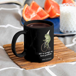 Off To Wrangle My Feral Grandkids Funny Grandparents Frog Coffee Mug TS11 Print Your Wear
