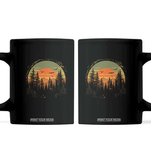 Retro Forest Trees Outdoors Nature Lover Coffee Mug
