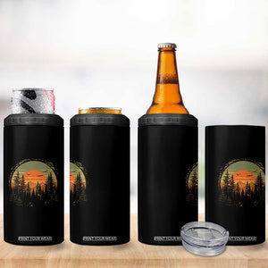 Retro Forest Trees Outdoors Nature Lover 4 in 1 Can Cooler Tumbler TS11 Print Your Wear