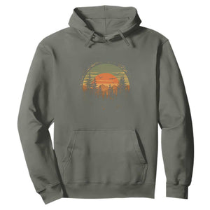 Retro Forest Trees Outdoors Nature Lover Hoodie TS11 Military Green Print Your Wear