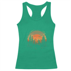 Retro Forest Trees Outdoors Nature Lover Racerback Tank Top TS11 Irish Green Print Your Wear
