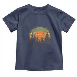 Retro Forest Trees Outdoors Nature Lover Toddler T Shirt TS11 Navy Print Your Wear