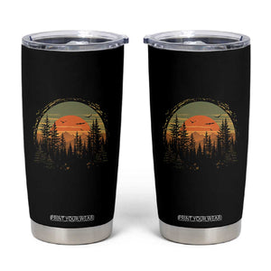 Retro Forest Trees Outdoors Nature Lover Tumbler Cup