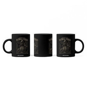 Protect Our National Parks Funny Cryptid Weirdcore Coffee Mug Where Legends Still Roam Free Bigfoot Monthman