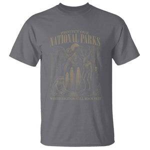 Protect Our National Parks Funny Cryptid Weirdcore T Shirt Where Legends Still Roam Free Bigfoot Monthman
